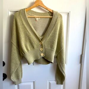 Open Edit (from Nordstrom)- crop top sweater set. Color green, size medium.